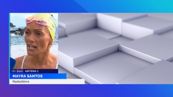 Mayra Santos nadou 32 kms à volta do Porto Santo (vídeo)