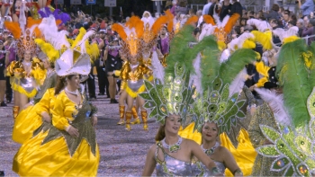 Milhares de figurantes festejam o Carnaval (vídeo)