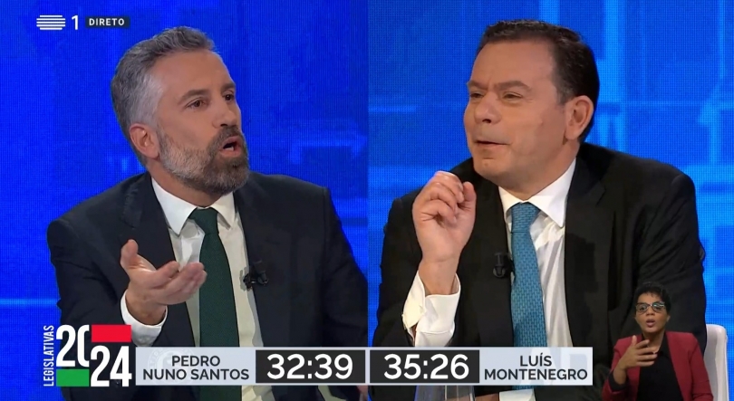 Debate entre Pedro Nuno Santos e Luís Montenegro é o mais visto deste ano