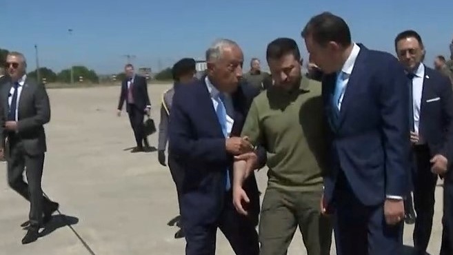 Zelensky recebido por Marcelo Rebelo de Sousa e Luís Montenegro