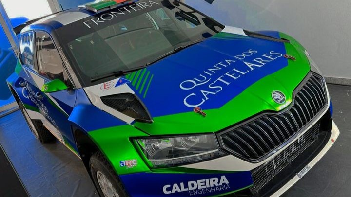 Paulo Caldeira no Rali Vinho Madeira com o Skoda Fabia Rally2 Evo