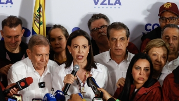 Imagem de Corina Machado reivindica vitória na Venezuela