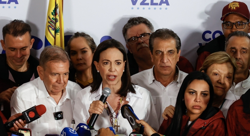 Corina Machado reivindica vitória na Venezuela