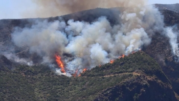 Vento faz fogo alastrar por zonas inacessíveis (fotos)