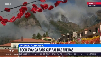 Pessoas alojadas na igreja do Curral das Freiras (vídeo)