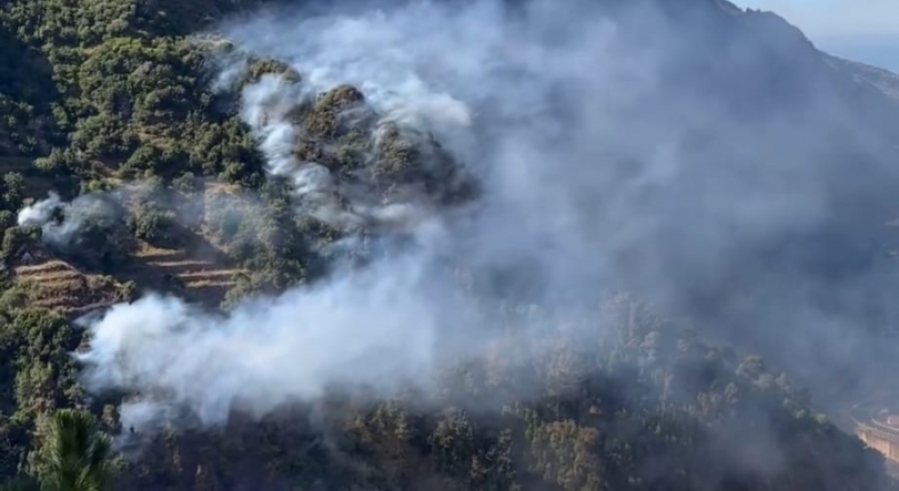 Foguete de arraial provoca incêndio na Serra de Água