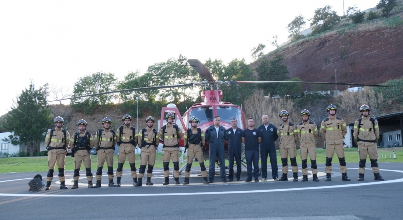 Helicóptero já realizou 327 descargas desde o início do incêndio