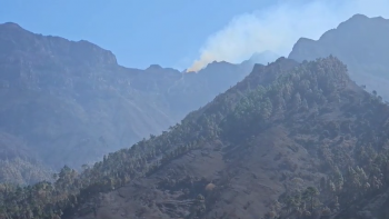 Foco de incêndio no Pico Grande (vídeo)