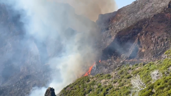 Fogo continua ativo no Pico Ruivo (vídeo)