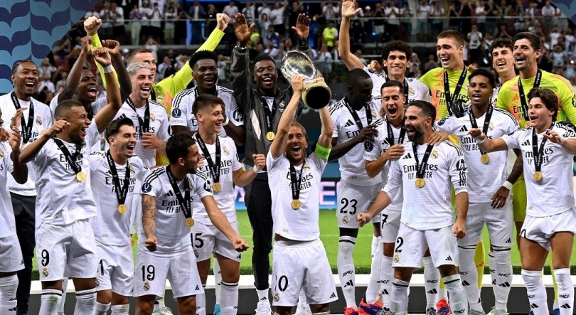 Real Madrid vence Atalanta e destaca-se no historial com sexta Supertaça Europeia