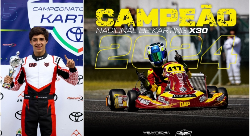 Martim Meneses penta campeão nacional de karting aos 14 anos