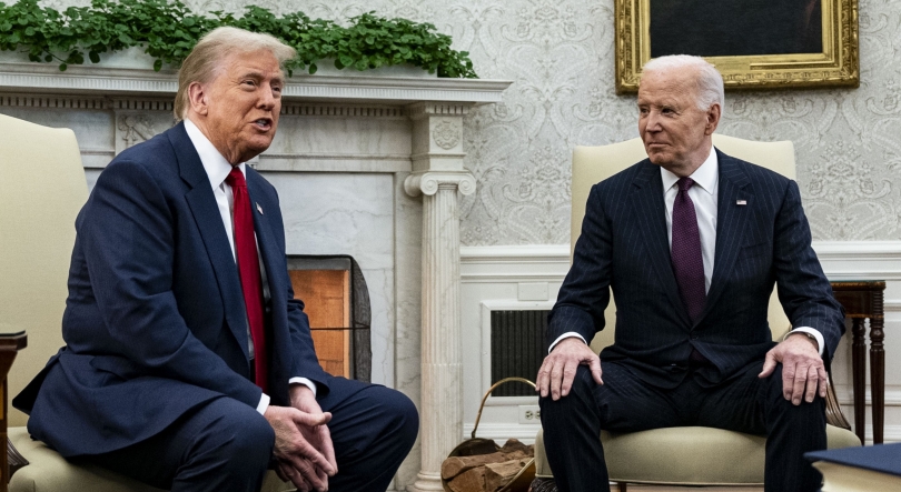 Trump foi recebido por Biden e antecipa transição de poder tranquila