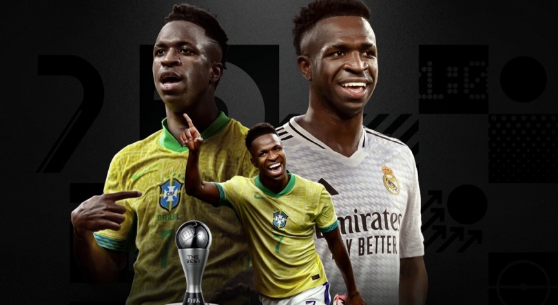 Imagem de Vinicius Jr. eleito o melhor jogador do mundo pela FIFA