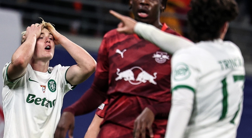 Sporting perde na Alemanha com o Leipzig