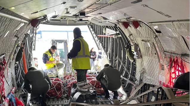 Imagem de Força Aérea transportou bens para as Flores