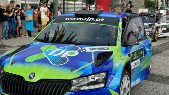 Imagem de Rui Pinto com Marco Macedo no campeonato da Madeira de ralis