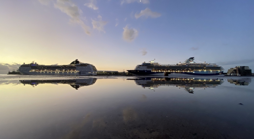 Porto do Funchal amanheceu com dois navios que trouxeram mais de 5 mil pessoas