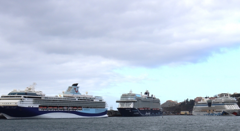 Porto do Funchal com 3 navios que trazem à Madeira mais de 9 000 pessoas