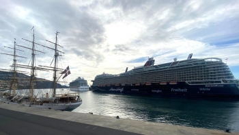 Imagem de Primeira escala do Majestic Princess assinalada esta manhã a bordo