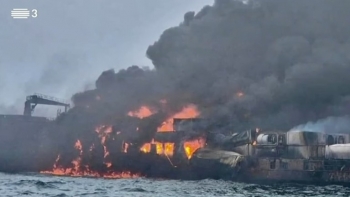 Imagem de Navio registado na Madeira colide com petroleiro norte-americano no Mar do Norte