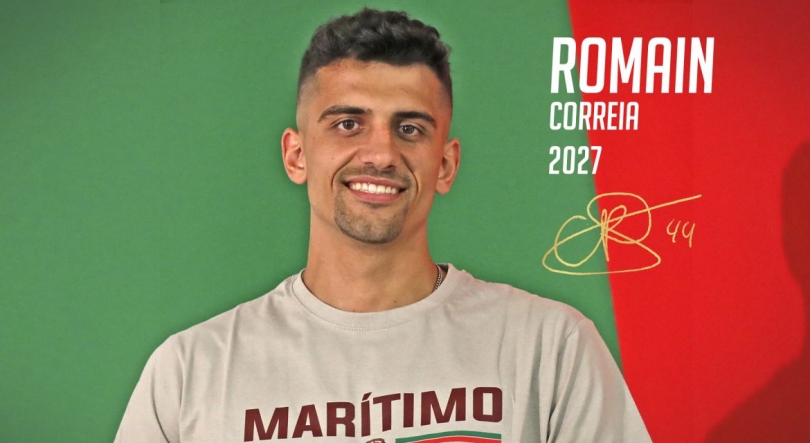 Imagem de Romain Correia renovou contrato com o Marítimo até 2027