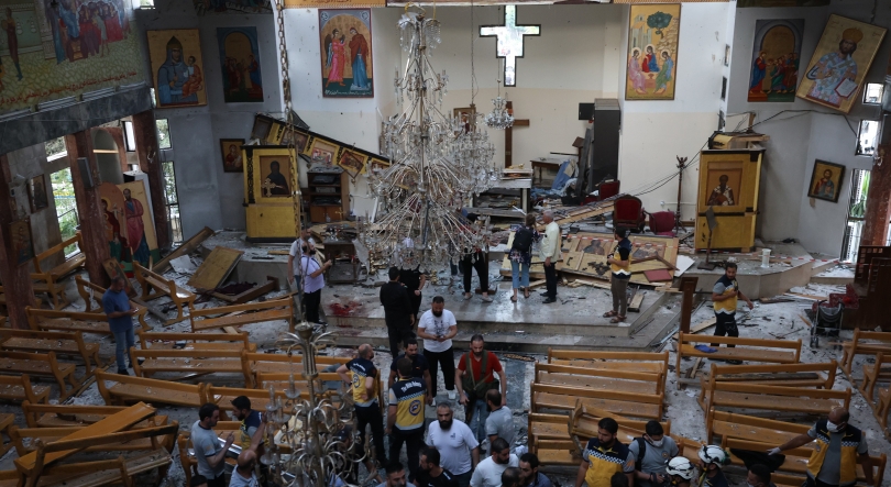 Imagem de Sobe para 25 número de mortos no atentado contra igreja em Damasco