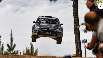 Imagem de Rúben Rodrigues no Rali da Calheta com o Toyota Yaris Rally2