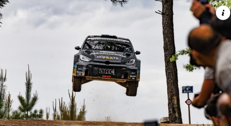 Imagem de Rúben Rodrigues no Rali da Calheta com o Toyota Yaris Rally2