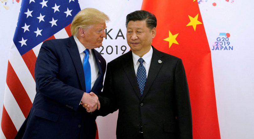 Imagem de Trump e Xi conversam telefonicamente sobre guerra comercial