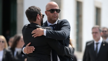 Imagem de Vítor Matos presente no funeral de Diogo Jota