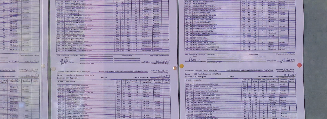 Imagem de Resultados dos exames nacionais foram conhecidos esta 3.ª feira (vídeo)
