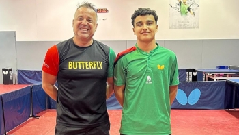 Imagem de Vilhena nos oitavos do Europeu de Jovens em ténis de mesa
