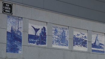 Imagem de Dez painéis de azulejo na lateral do Museu da Baleia (vídeo)