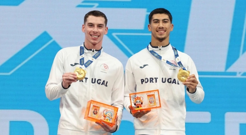 Imagem de Portugal conquista ouro no trampolim sincronizado dos Jogos Mundiais