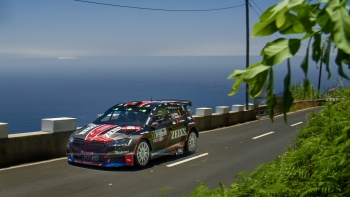 Imagem de Miguel Caires na Rampa do Porto Moniz com o Skoda Fabia RS Rally2