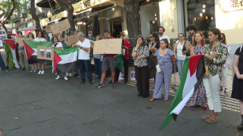 Imagem de Meia centena manifestam-se contra genocídio em Gaza (vídeo)