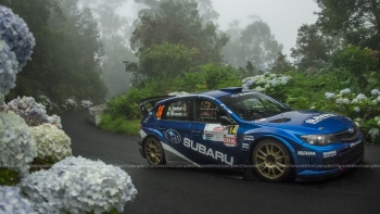 Imagem de Gil Freitas na Rampa do Paul do Mar com o Subaru WRC