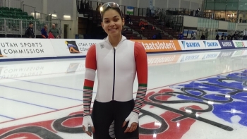 Imagem de Jéssica Rodrigues em 8.º na Taça do Mundo de velocidade no gelo