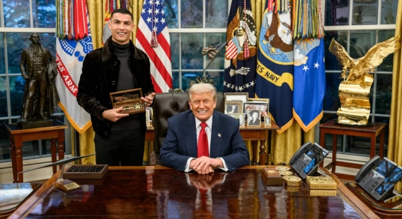 Imagem de Ronaldo agradece convite e receção de Trump na Casa Branca