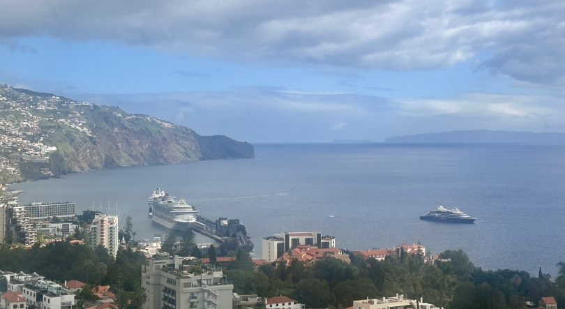 Imagem de Porto do Funchal com quatro navios de cruzeiro