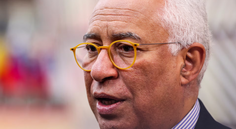 Imagem de Zelensky em Bruxelas para reunião com Rutte, Costa e von der Leyen