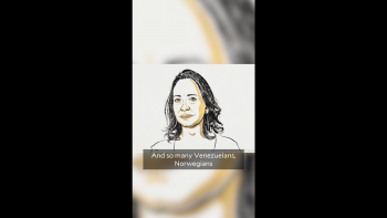 Imagem de Corina Machado a caminho de Oslo (vídeo)