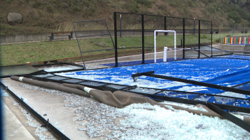 Imagem de Campo de padel de São Vicente destruído devido ao mau tempo (vídeo)