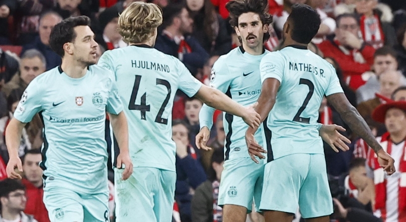 Imagem de Sporting vence em Bilbau e segue diretamente para os ‘oitavos’