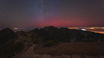 Imagem de Auroras boreais coloriram céus da Madeira (vídeo)