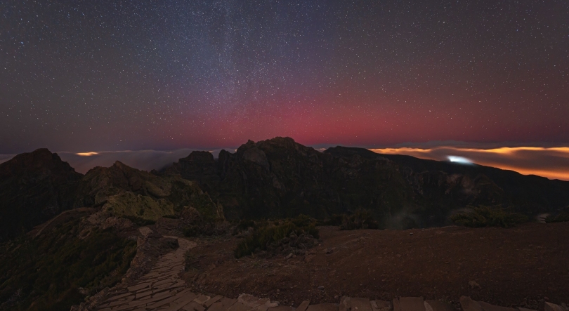 Imagem de Auroras boreais coloriram céus da Madeira (vídeo)