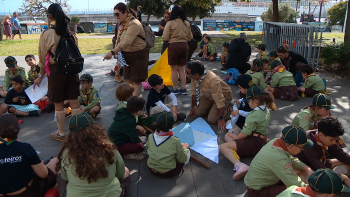 Imagem de Mais de uma centena de escoteiros juntaram-se na Praça do Povo (vídeo)