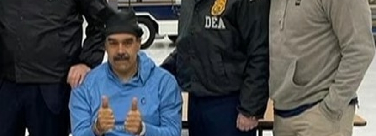 Imagem de Presidente da Venezuela levado para prisão em Nova Iorque (vídeo)