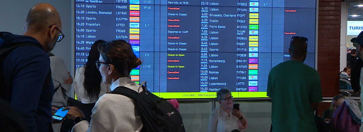 Imagem de Vento forte condicionou a operação no aeroporto (vídeo)