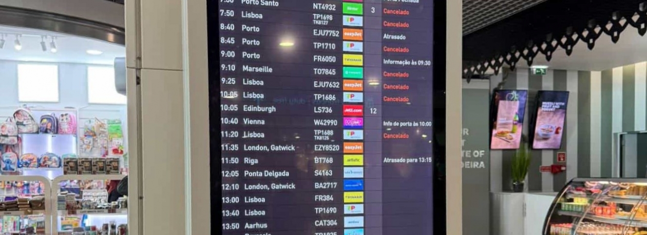 Imagem de Cerca de 30 voos cancelados devido ao vento